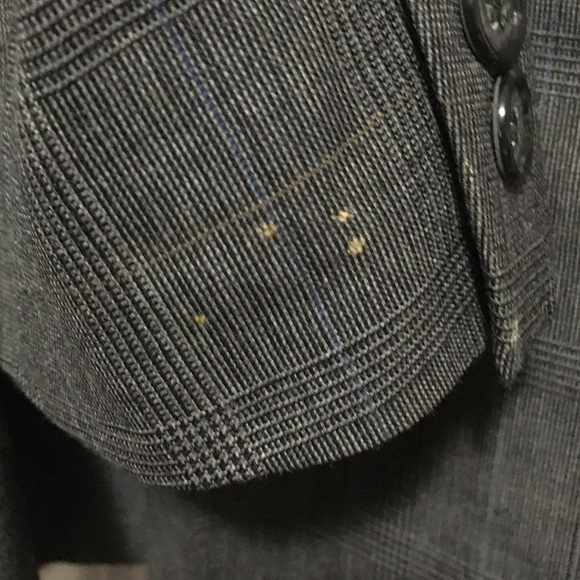 Vintage Jeffrey Banks Suit in Grey, and Blue Pinstripe and Houndstooth - Picture 7 of 7